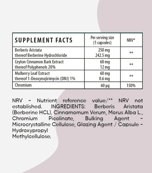 Herboxa Appetite Blocker supplement facts label